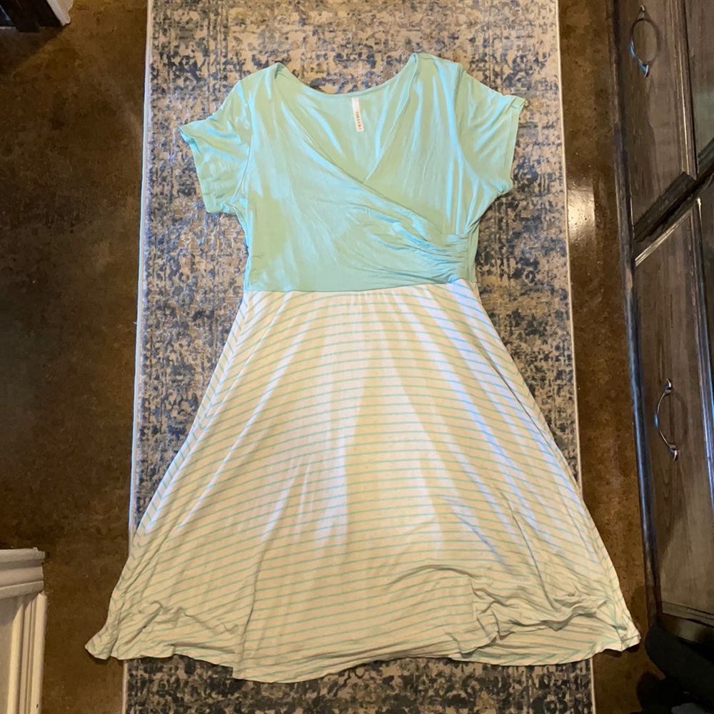Mint and Off White ModCloth A-Line Dress